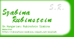 szabina rubinstein business card
